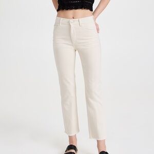 DL1961 Patti High Rise Straight Jeans in Ecru - size 32 - NEW